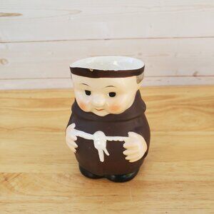 Vintage Goebel Friar Tuck Monk Creamer Pitcher Hand Painted West Germany MCM